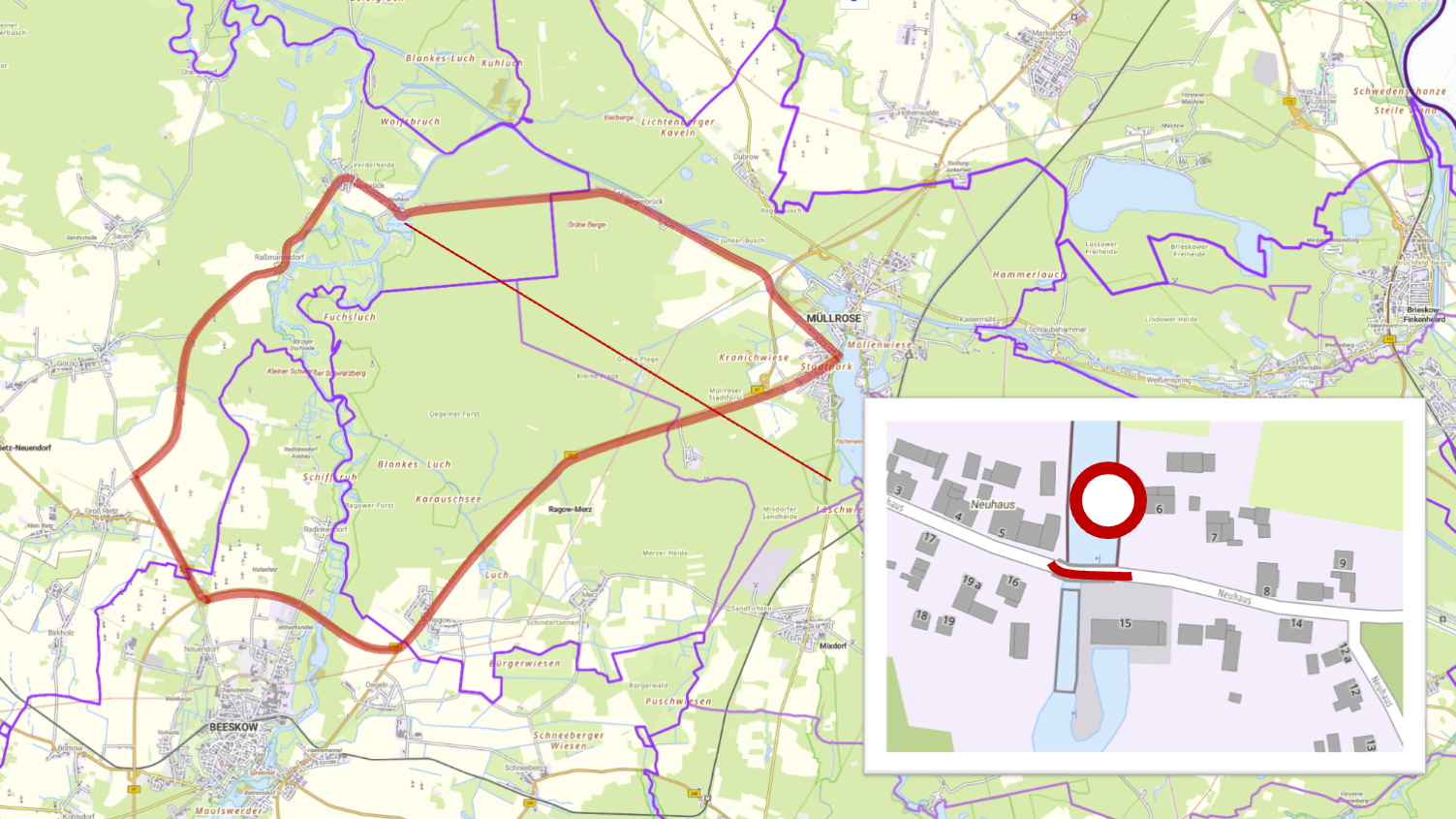 Bild vergr&ouml;&szlig;ern: Lageskizze Br&uuml;cke Neuhaus