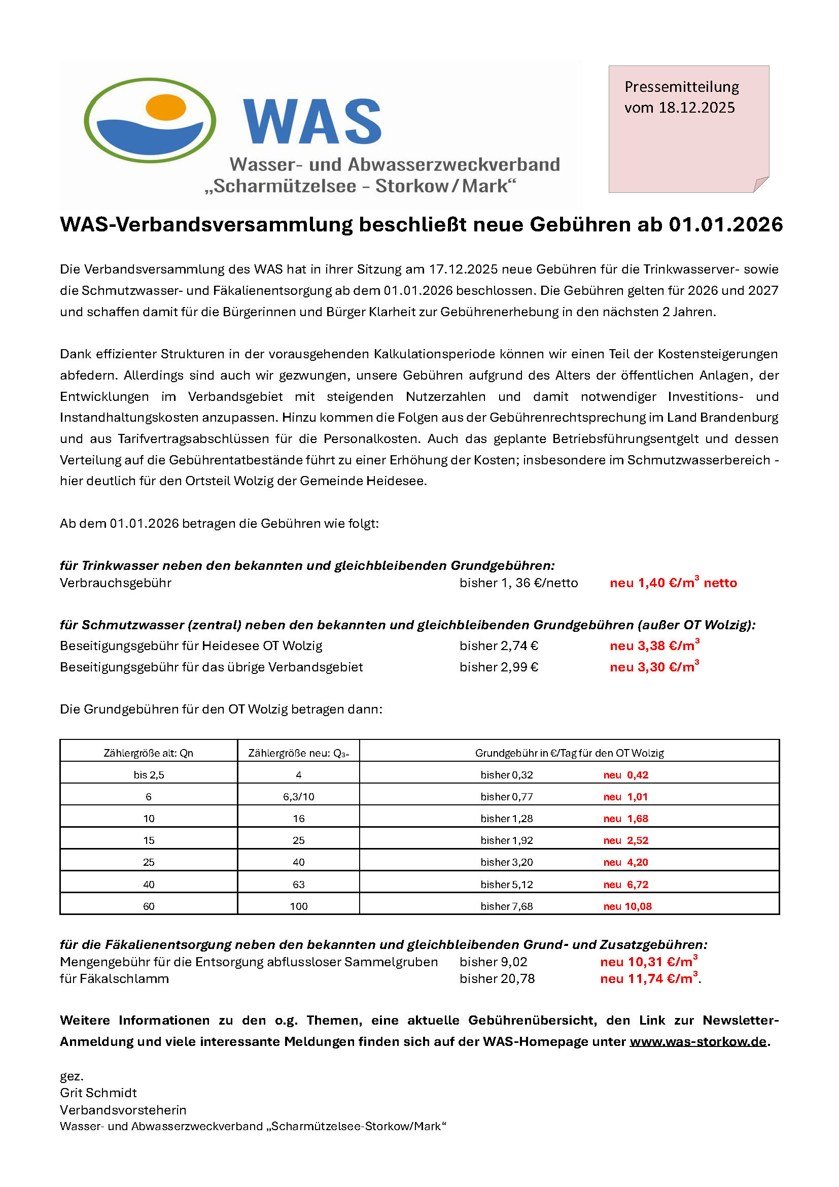 Bild vergr&ouml;&szlig;ern: Pressemitteilung vom 18.12