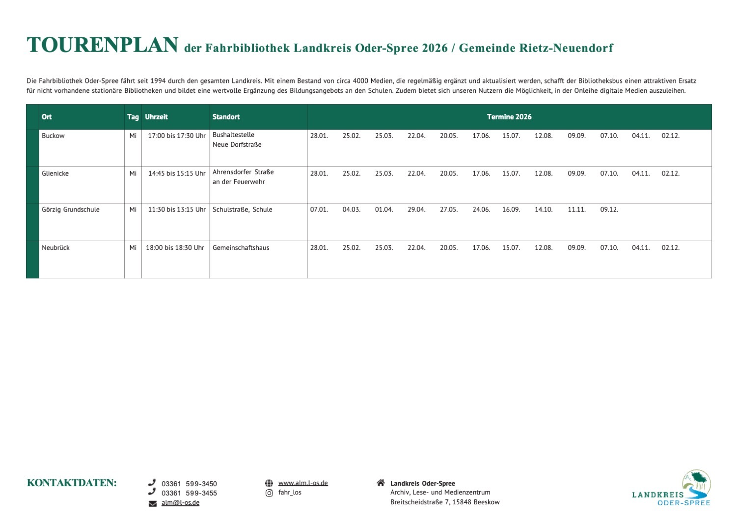 Bild vergr&ouml;&szlig;ern: Tourenplan_Fahrbibliothek_2026 R-N
