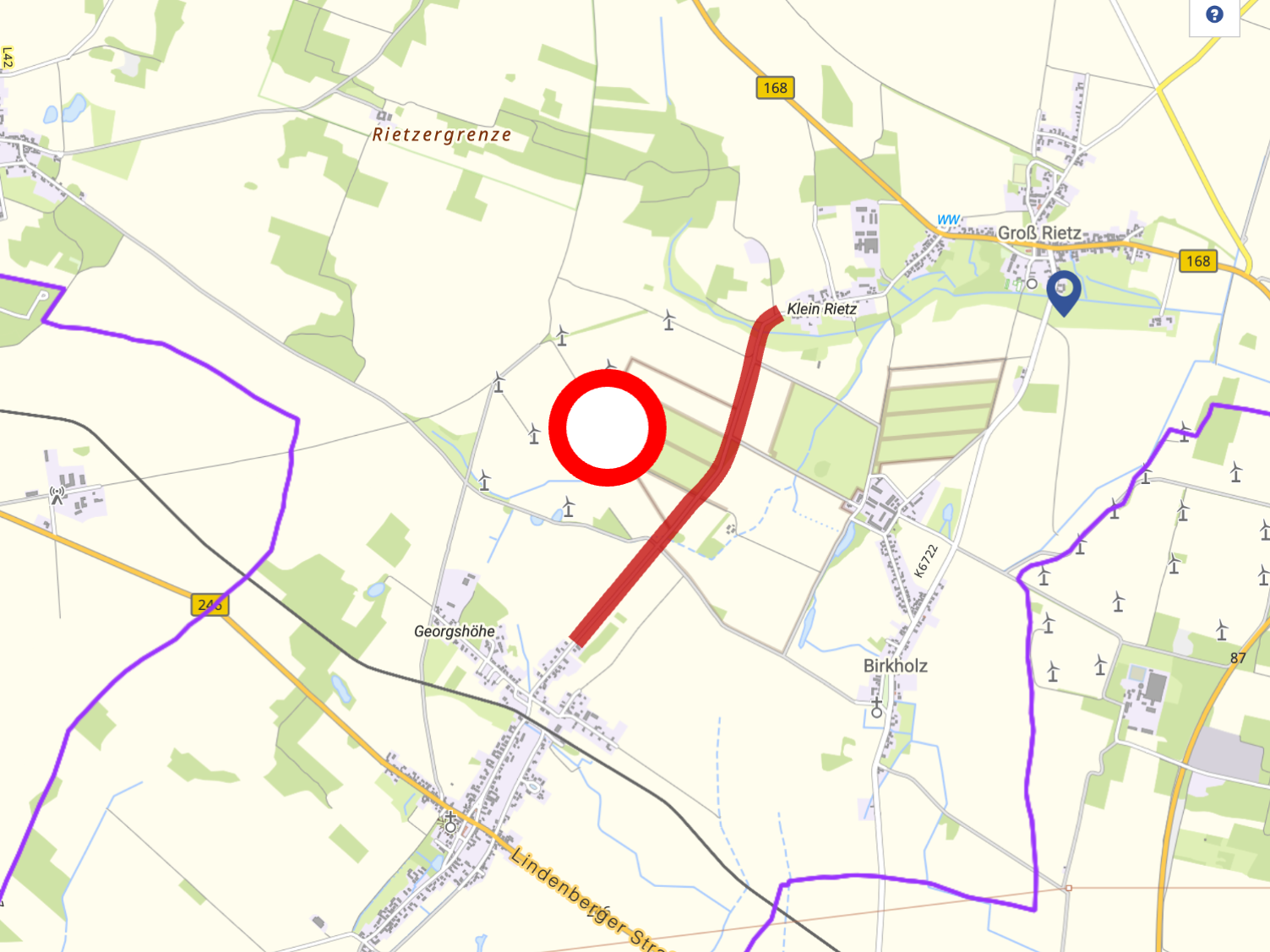 Bild vergr&ouml;&szlig;ern: 20260430 - Sperrung Klein Rietz - Buckow