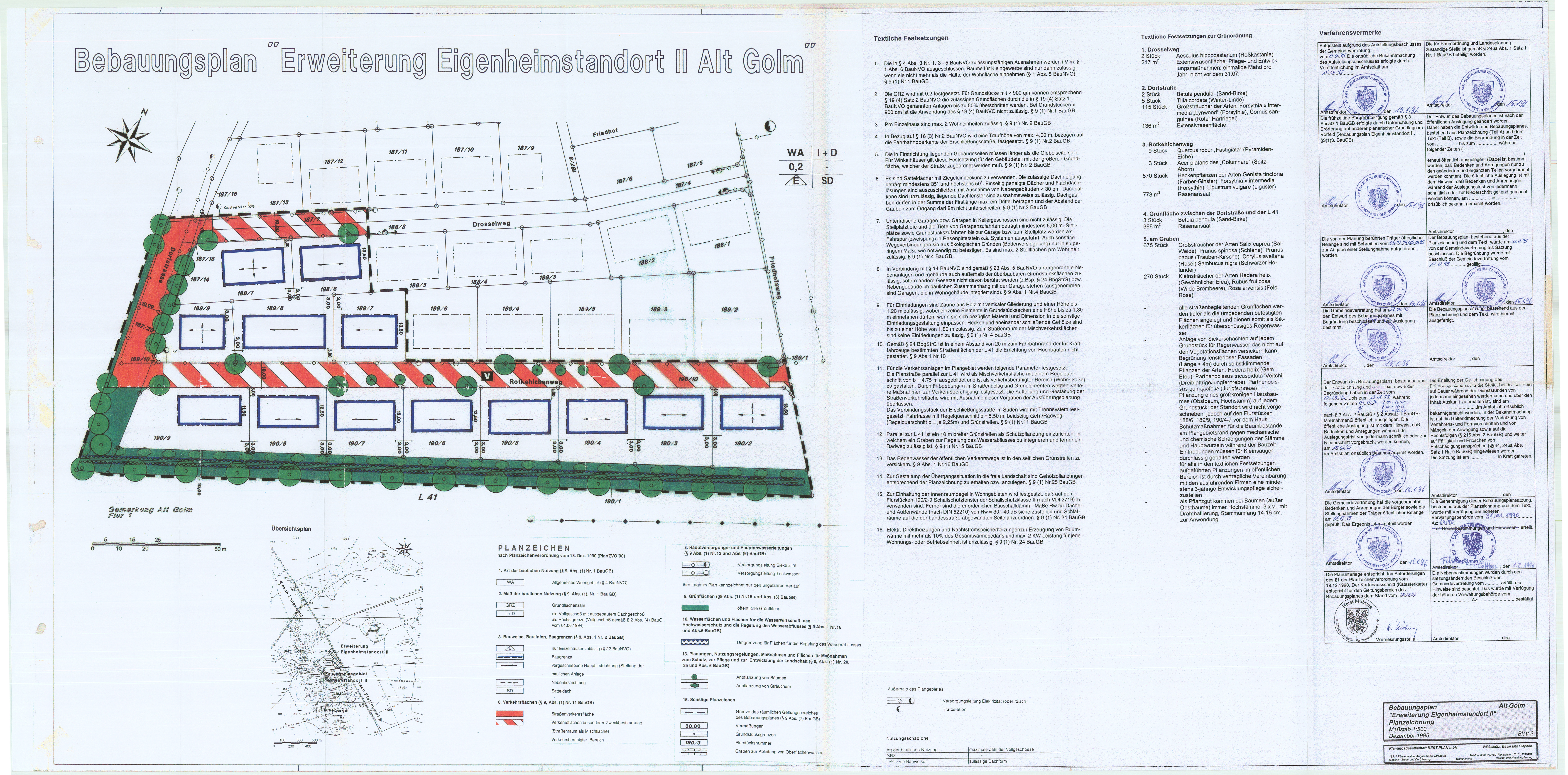 Bild vergr&ouml;&szlig;ern: Alt Golm - B-Plan - Eigenheimstandort II - Erweiterung