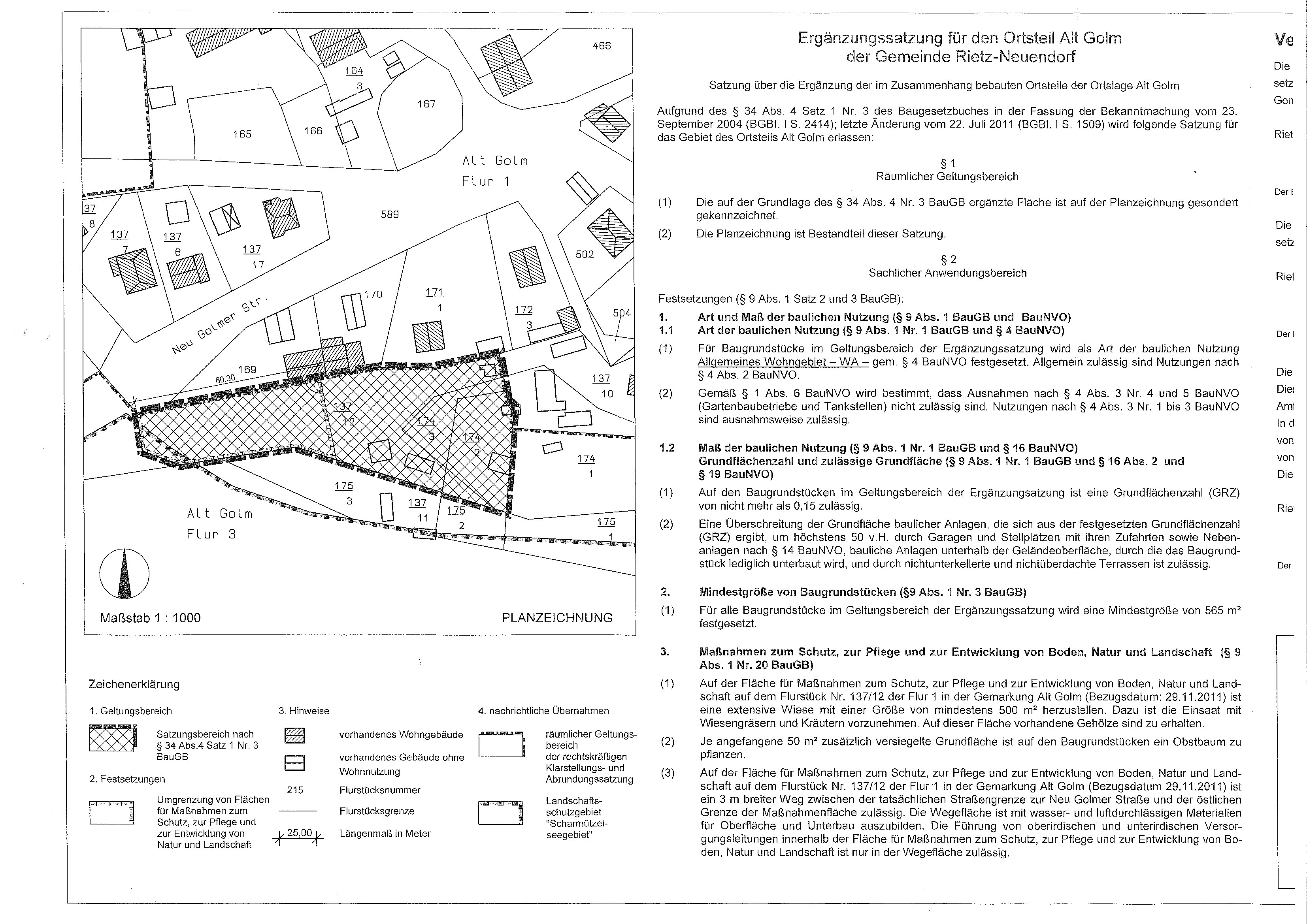 Bild vergr&ouml;&szlig;ern: 20140509 - Erg&auml;nzungssatzung Alt Golm_Seite_1