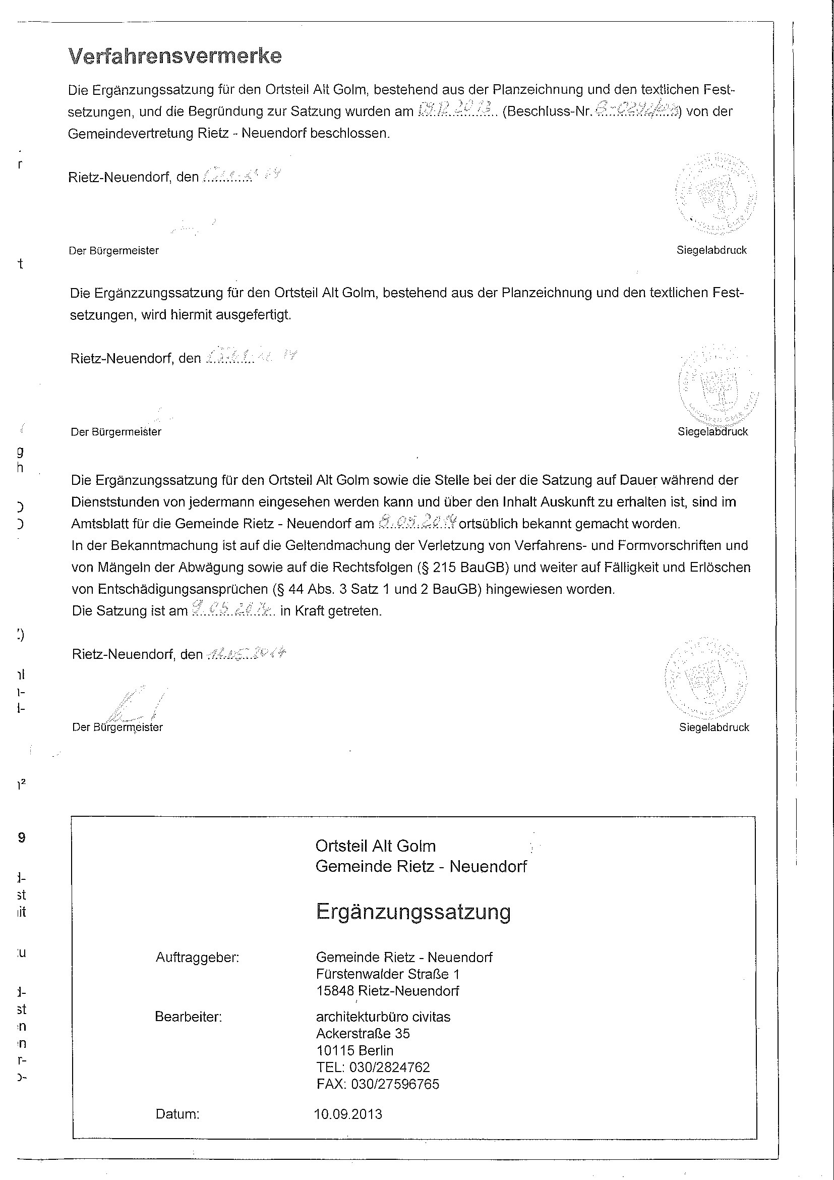Bild vergr&ouml;&szlig;ern: 20140509 - Erg&auml;nzungssatzung Alt Golm_Seite_2