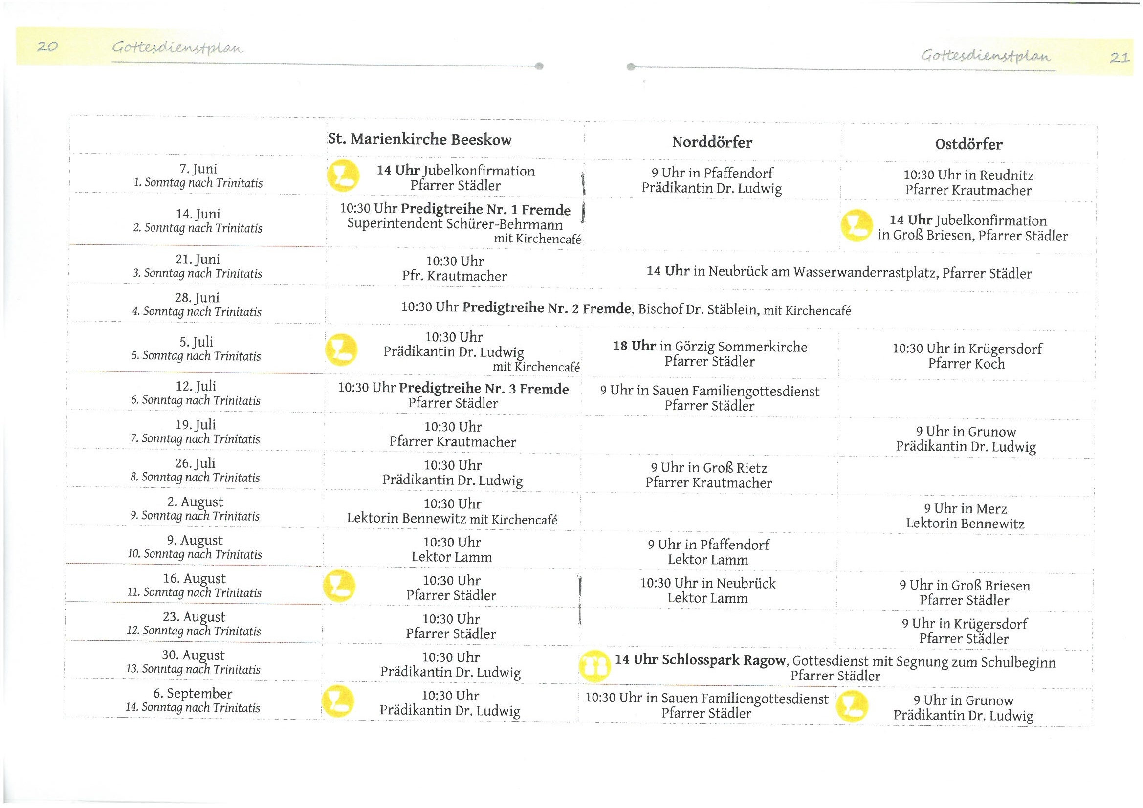 Bild vergr&ouml;&szlig;ern: Kirchengemeinde Beeskow - Gottesdienstplan 06-2026 - 09-2026