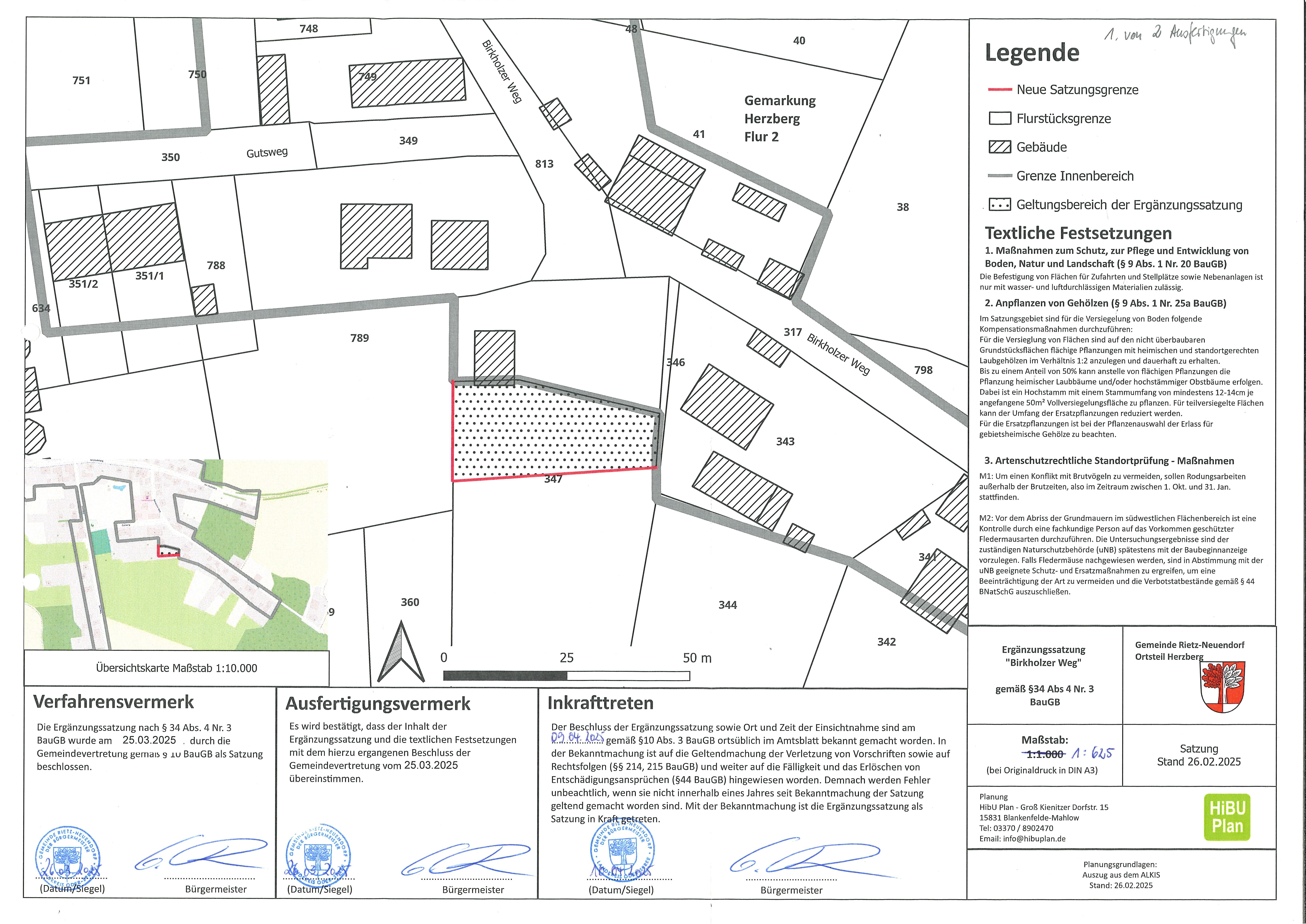 Bild vergr&ouml;&szlig;ern: Erg&auml;nzungssatzung Birkholzer Weg