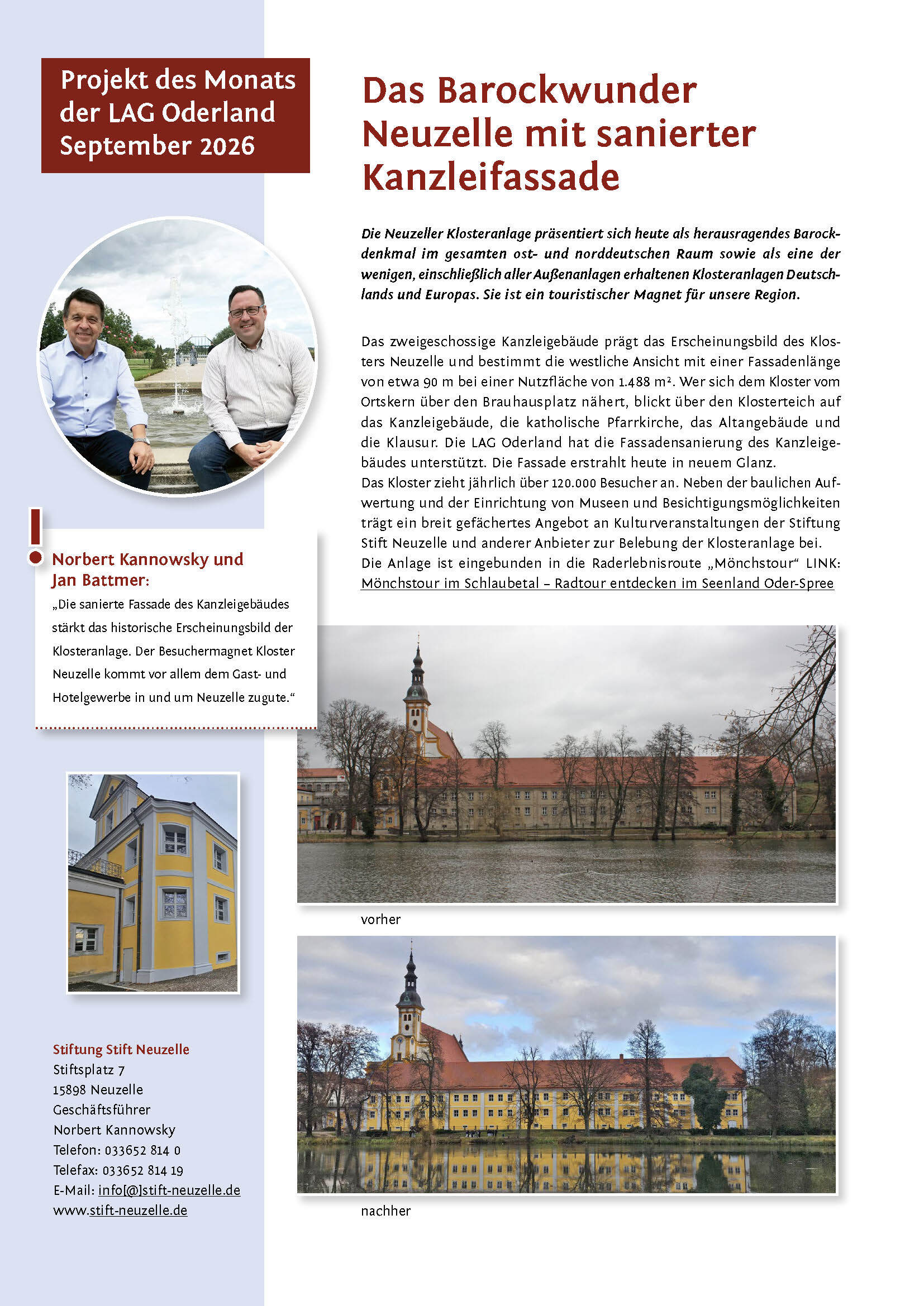 Bild vergr&ouml;&szlig;ern: LEADER PdM September 2026 - Kanzleigeb&auml;ude Neuzelle