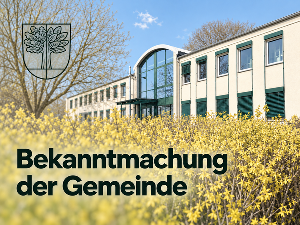 Kachel Bekanntmachung Gemeinde